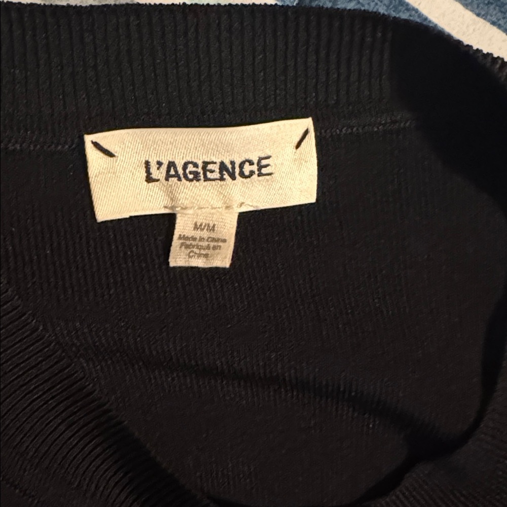 L'agence Toulouse Crop Black Cardigan Sweater Top Shirt Gold Buttons M - Picture 7 of 8